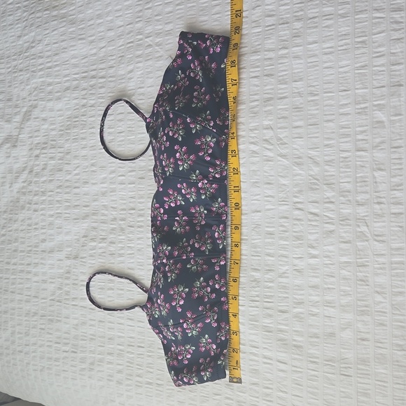 NWT*J CREW Topstitched scoopneck bikini top navy twilight berry womens 3X #BE725 - Picture 10 of 12